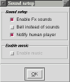 Screenshot of Sound dialog box